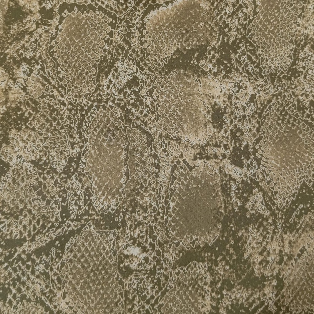 Mustard Snake Skin Print On Korean Satin SS22L KSPL53