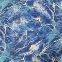 Royal Blue Marble Print On Korean Satin SS22A KSPA01