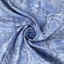 Royal Blue Snake Skin Print On Korean Satin SS22L KSPL48