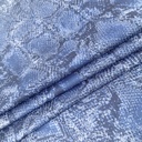 Royal Blue Snake Skin Print On Korean Satin SS22L KSPL48