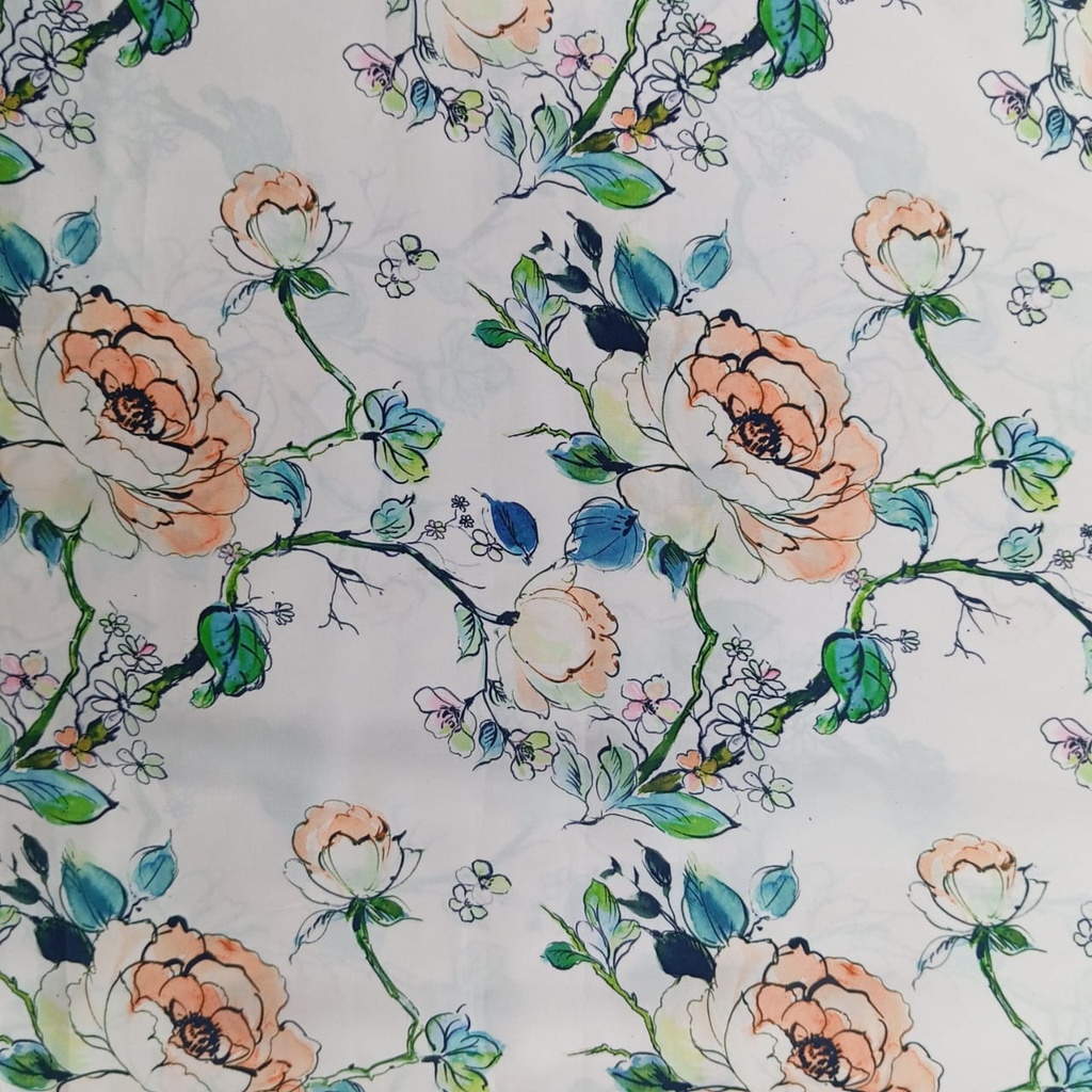 Rose Wall Art Print On Korean Satin SS22A-KSPA38