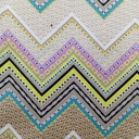 Zig Zak Artwork Print On Korean Satin SS22L KSPL13