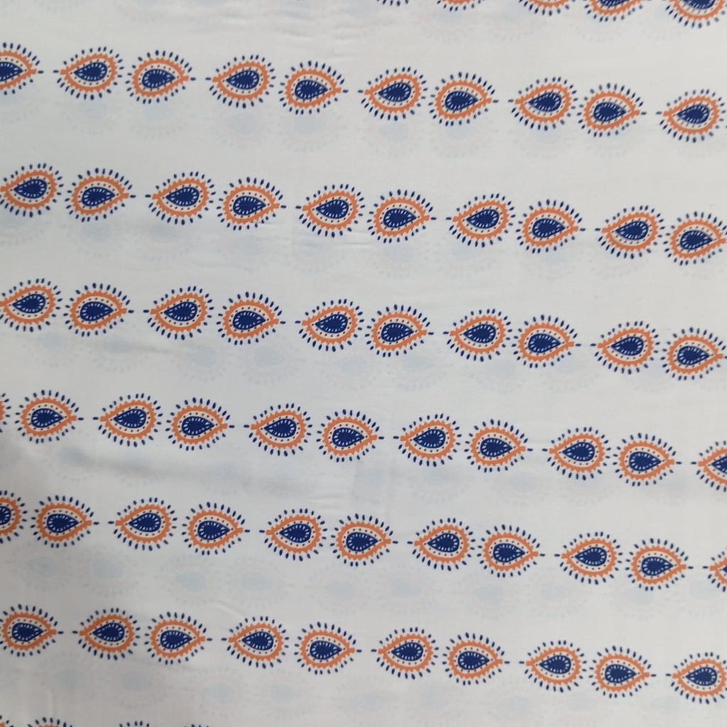 Paisley Inline Print On Korean Satin SS22L KSPL26