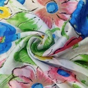 Flowers Print On Korean Satin S23 KSPS42