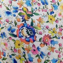 Multi Colour Flower Print On Koren Satin S24 KSPS122