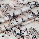 Black & Orange Snake Print On Satin S24 KSPS43