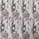 Black & Orange Snake Print On Satin S24 KSPS43