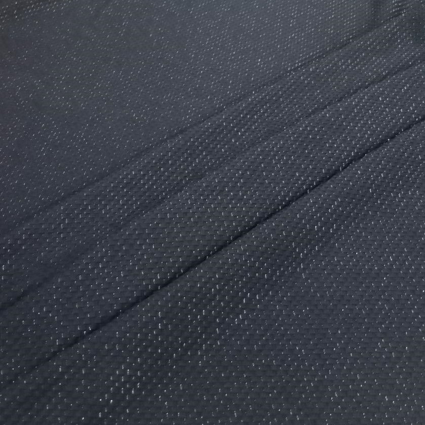 Waffle Lurex Knitted Dyed Fabric