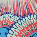 Toto Print(Red) On Mango Crepe Fabric