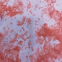 The Marble Effect (Orange) Print On Mango Crepe Fabric