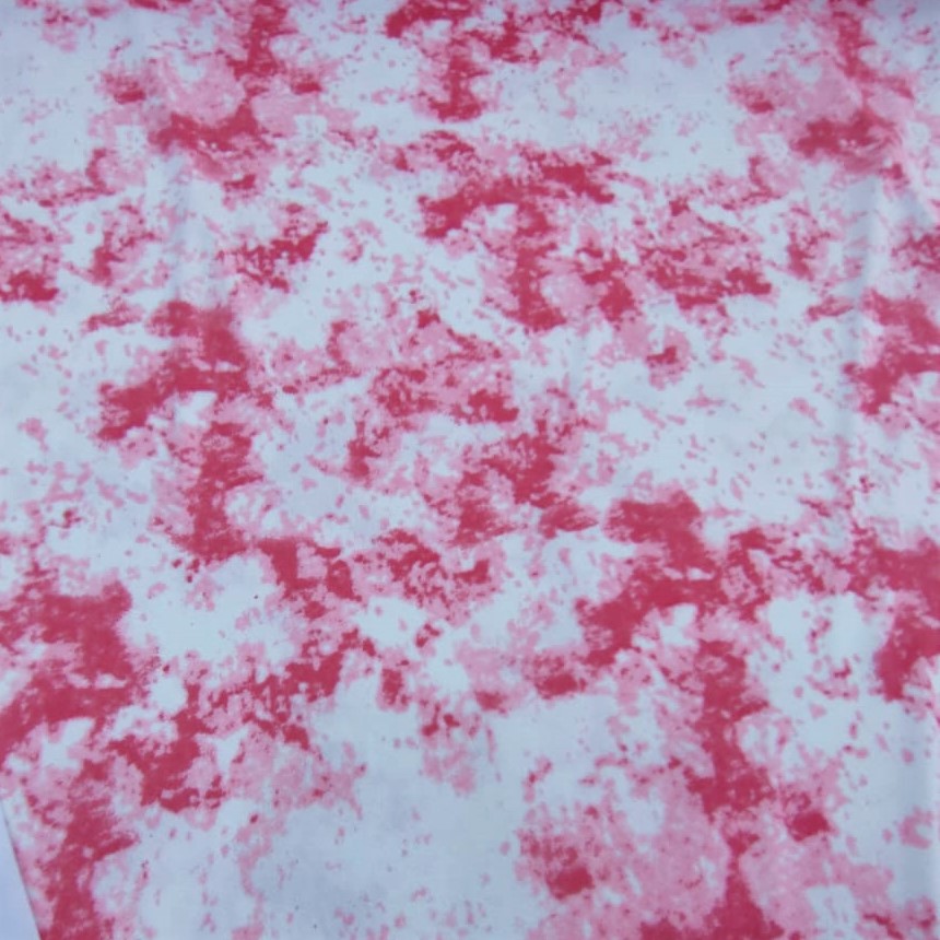 The Marble Effect (Pink) Print On Mango Crepe Fabric