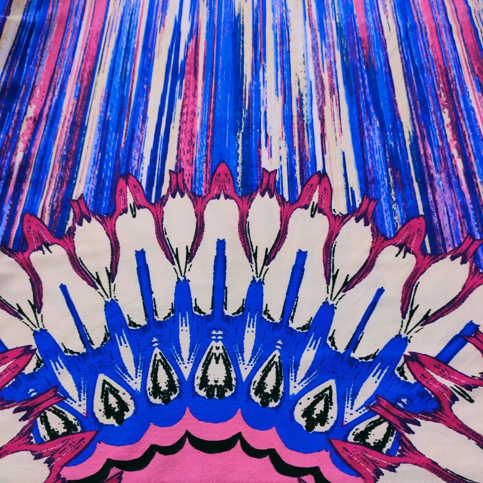 Toto Print(Light Pink) On Mango Crepe Fabric