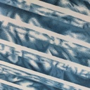Pictorial Stripes (Deep Teal) Print On Mango Crepe Fabric