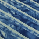 Pictorial Stripes (Ink Blue) Print On Mango Crepe Fabric