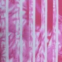 Pictorial Stripes(Pink) Print On Mango Crepe Fabric