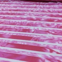 Pictorial Stripes(Pink) Print On Mango Crepe Fabric