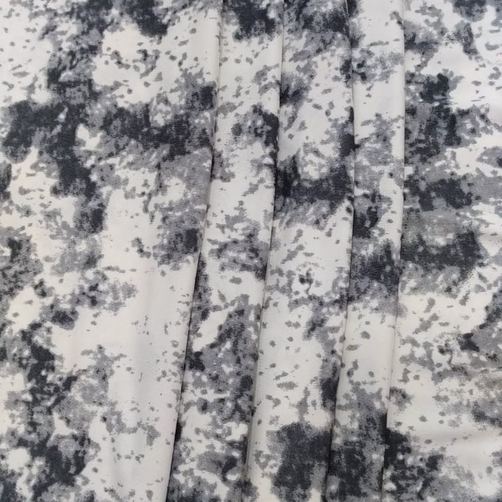 The Marble Effect (Grey) Print On Mango Crepe Fabric
