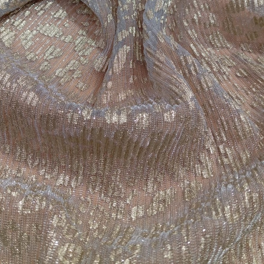 Leopard Print On Platinoir Foil Dyed Fabric