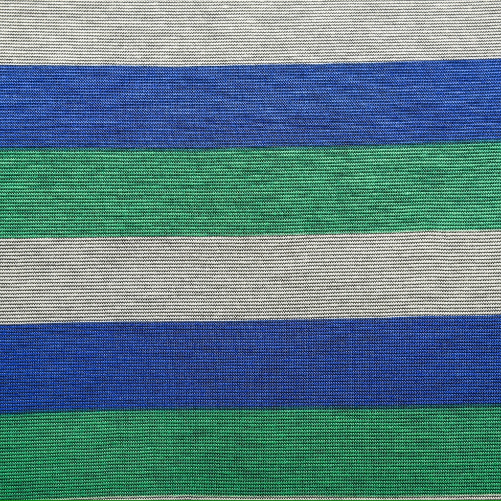Stripes(Blue & Green) Print On Viscose Knitted Fabric