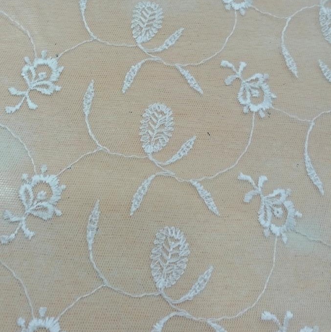 White Cotton Lace Fabric#11