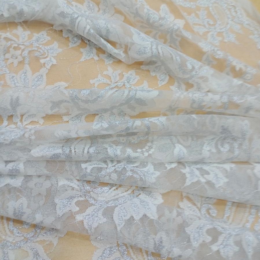 White Cotton lace Fabric#04