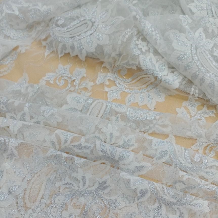 White Cotton lace Fabric#04