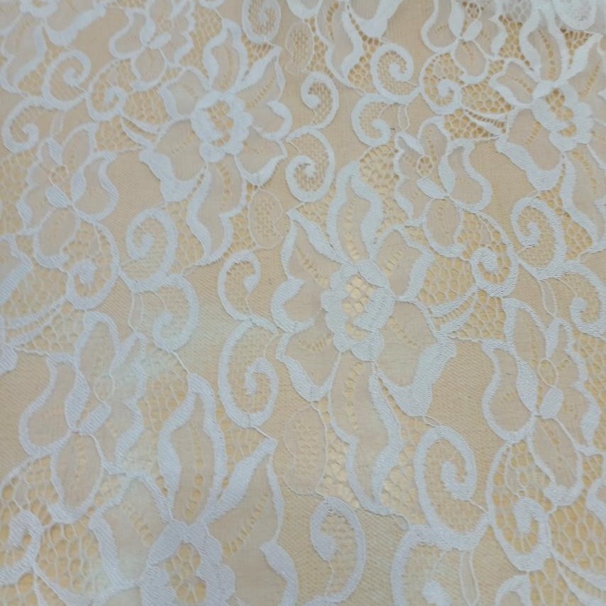 White Dyed Lace Fabric#05
