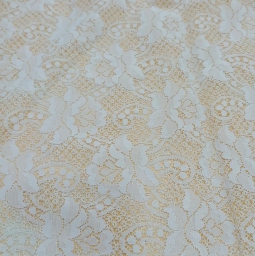 White Cotton lace Fabric#06