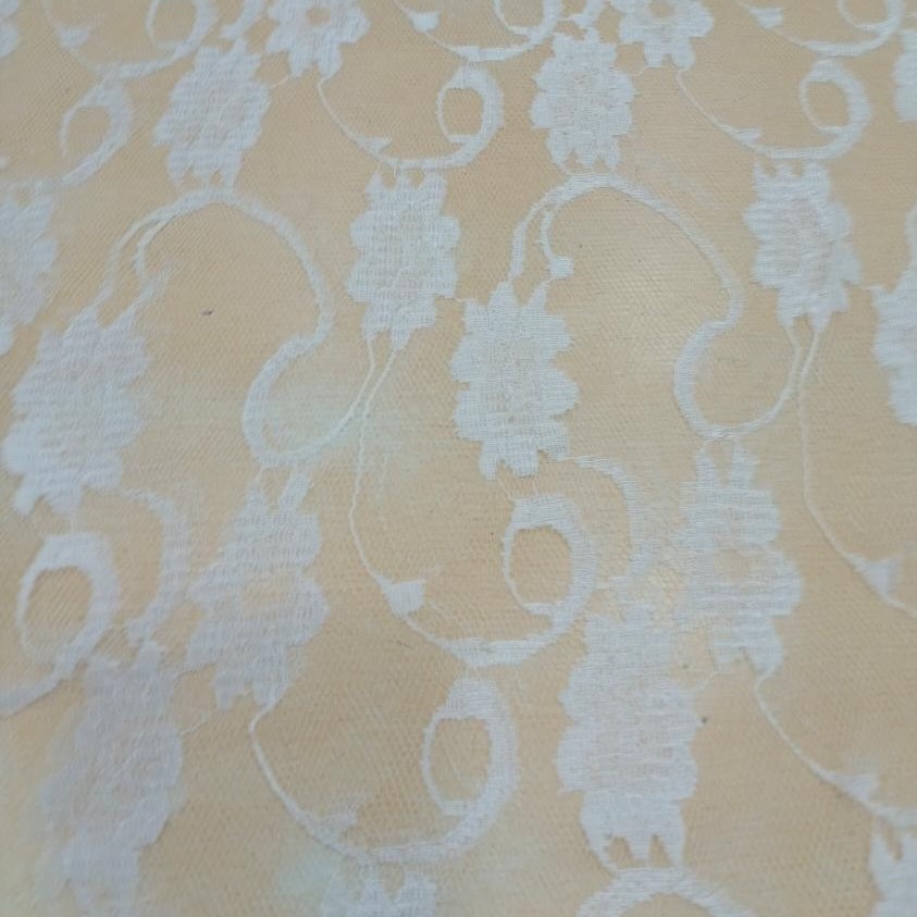 White Cotton lace Fabric#06