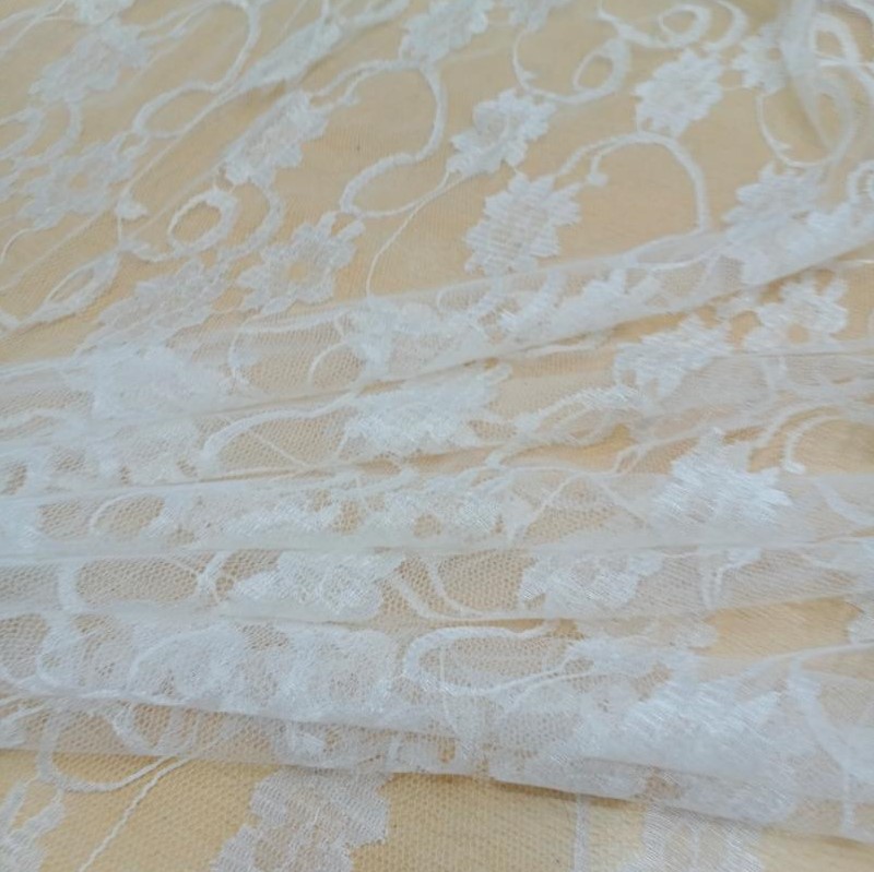White Cotton lace Fabric#06