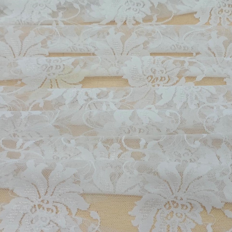 White Dyed Lace Fabric#09
