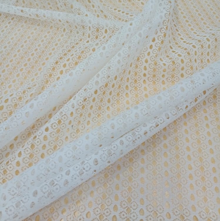 White Dyed Lace Fabric#10