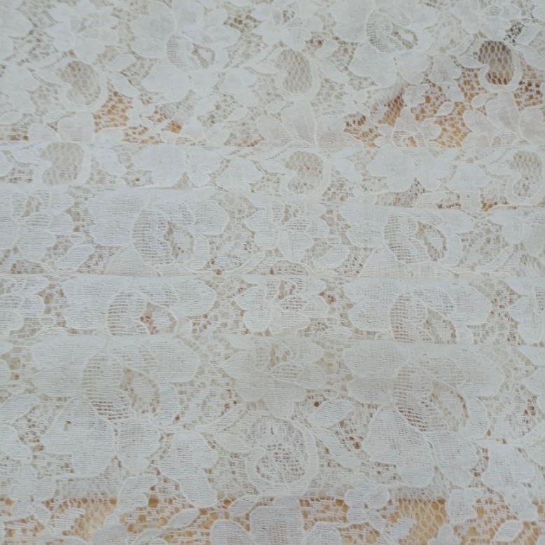 White Dyed Lace Fabric#11