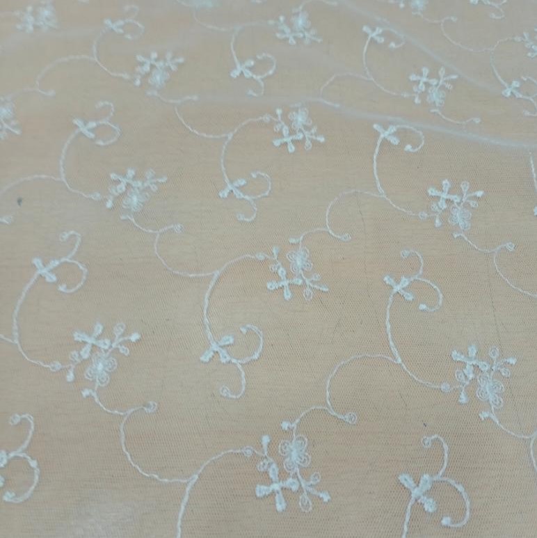 White Dyed Lace Fabric#13