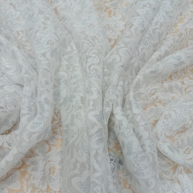 White Dyed Lace Fabric#15