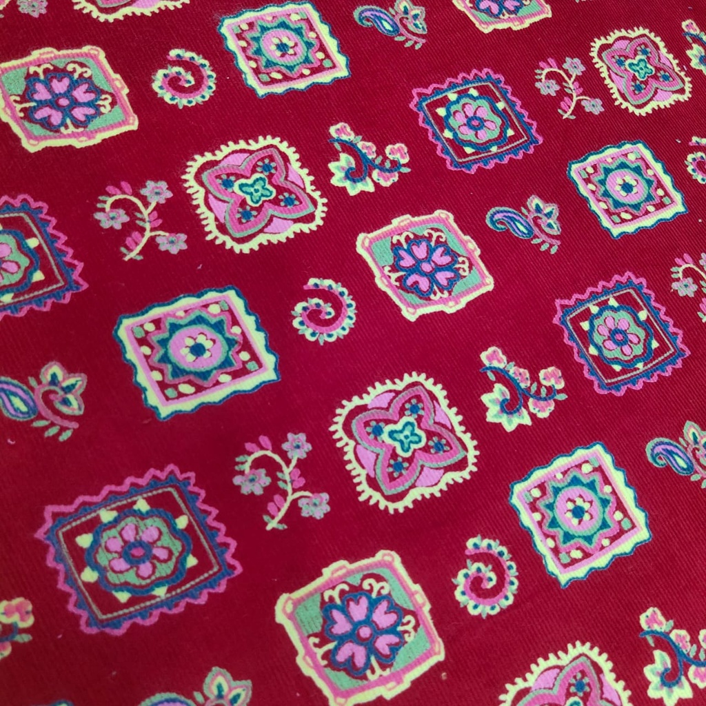 Print On Cotton Corduroy Fabric#06