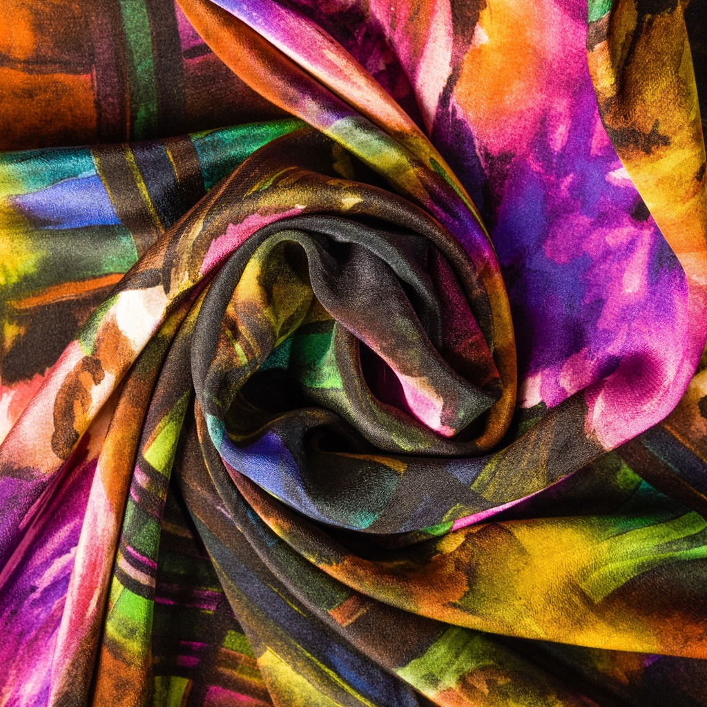 Print On Silk Crepe Fabric#07