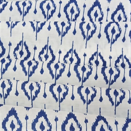 Block Print On Woven Fabric#3