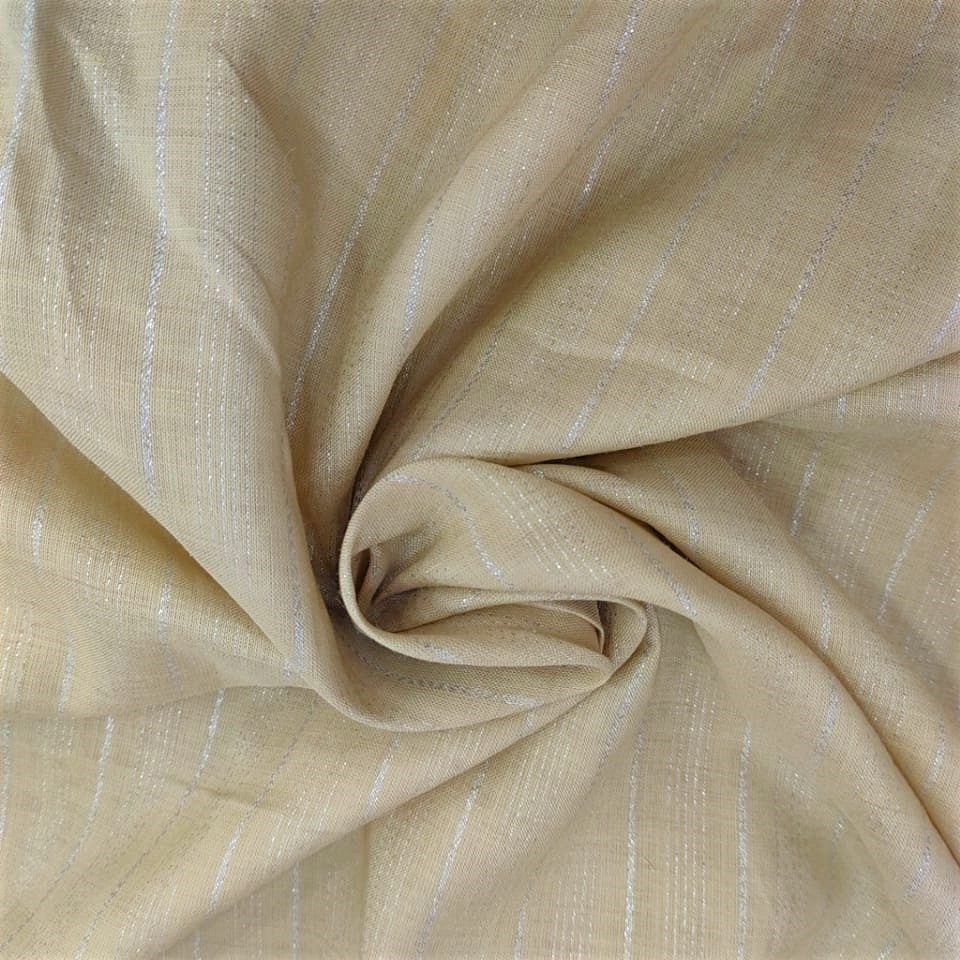 Classic Linen Lurex Stripes(Chalk Stripe Pattern)
