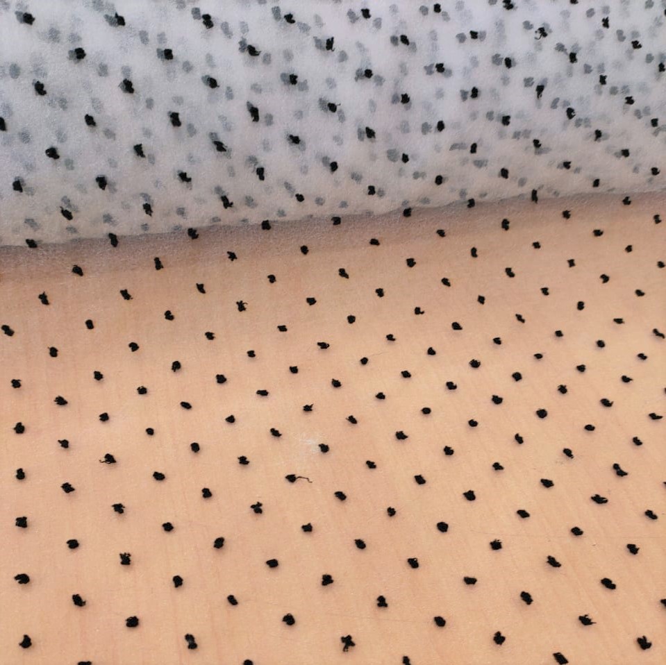 Madonna Organza Dyed Fabric (Two tone)(black on white)