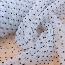 Madonna Organza Dyed Fabric (Two tone)(black on white)