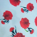 Carnation Love Print On Royal Georgette Fabric