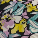 Bloomingdales (Pink And Aqua) Print On Snake Crepe Fabric