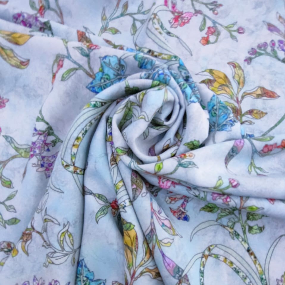 Print On Royal Georgette Fabric#04