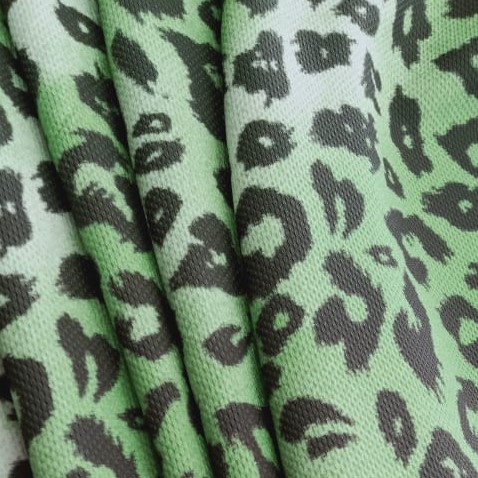 Greener Leopard Print On Micro Waffle