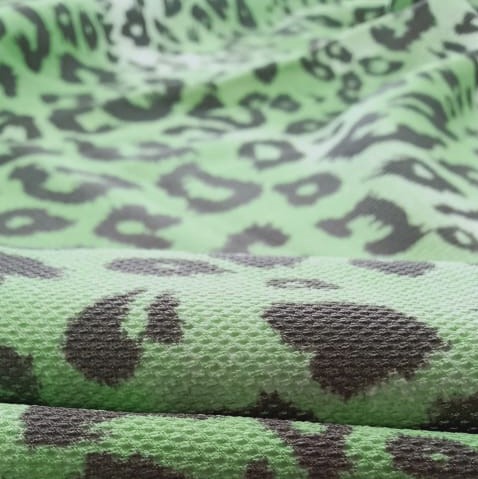 Greener Leopard Print On Micro Waffle