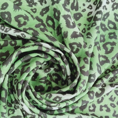 Greener Leopard Print On Micro Waffle