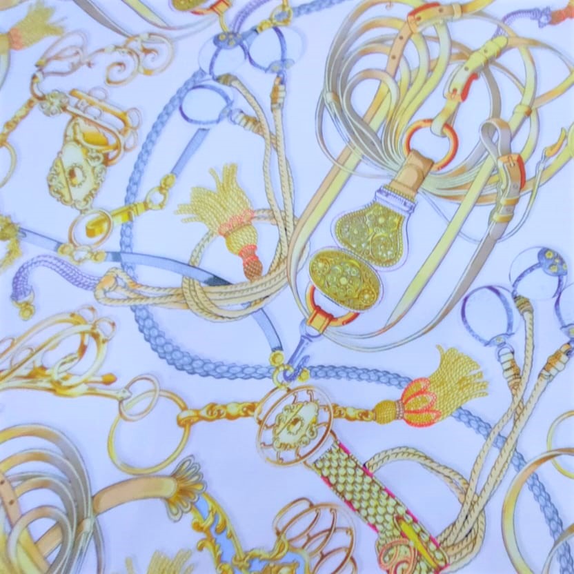 Print On Silky Satin Fabric#07