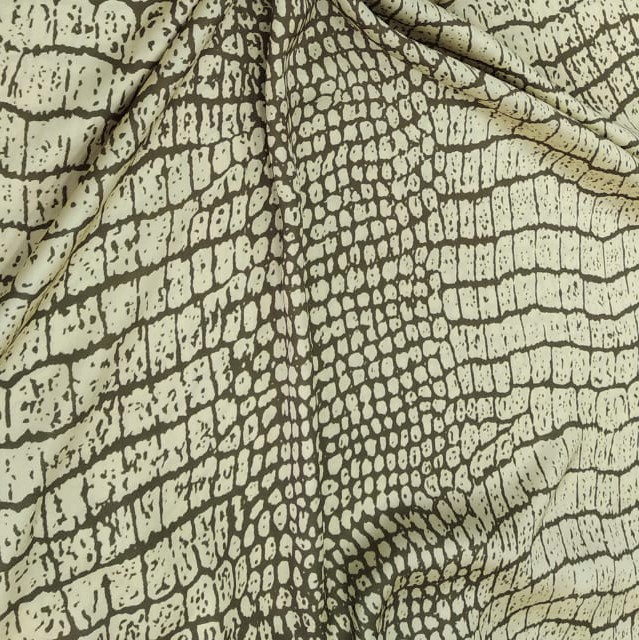 Babycorn Python (Yellow) Print On Silky Satin Fabric