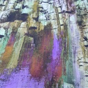 Contemporary Art Print On Silky Satin Fabric